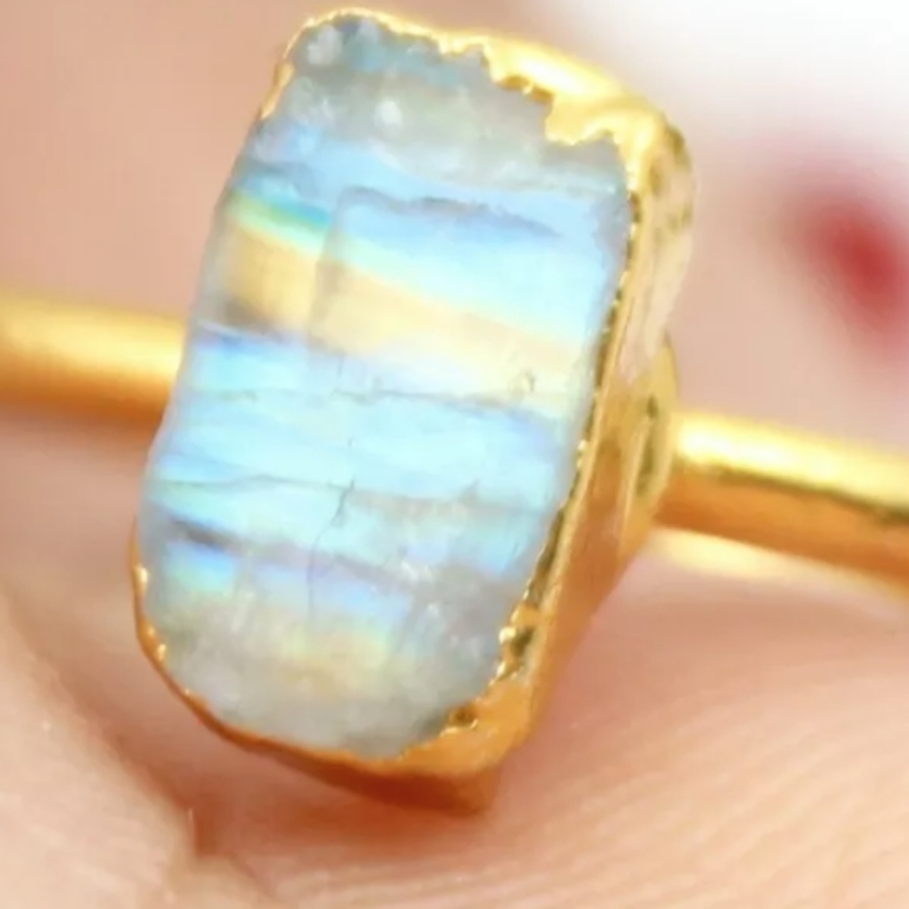 Moonstone adjustable ring - Picture 3 of 7